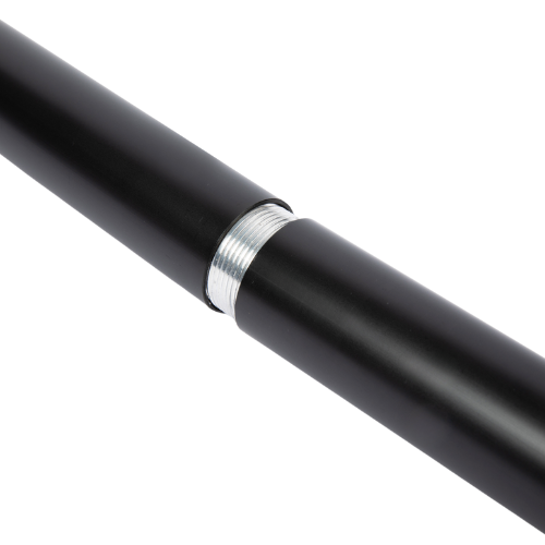 Round Matte Black Threaded Closet Rod