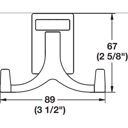 Polished Chrome Double Closet Hook