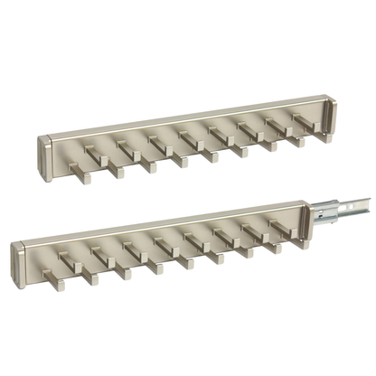 Matte Nickel Pullout Tie Rack