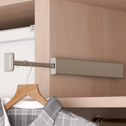 Matte Nickel Pullout Valet Rod