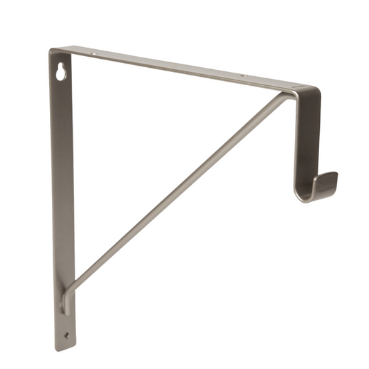 Oval Rod and Shelf Bracket Matte Nickel