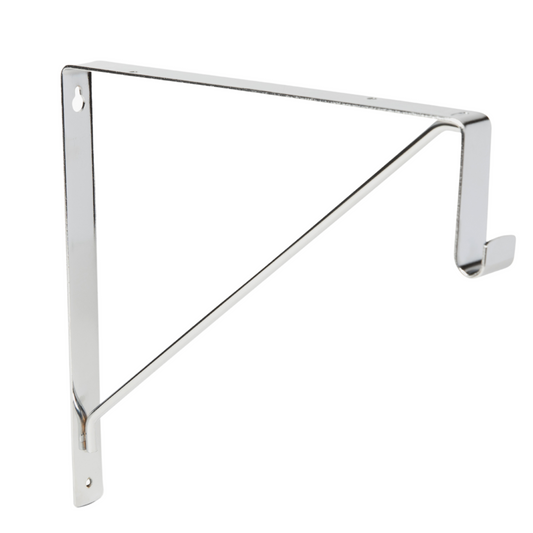 Oval Rod and Shelf Bracket Polished Chrome