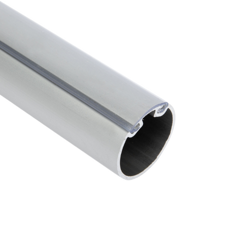 Matte Aluminum Capped Closet Rod (Round) 1-5/16
