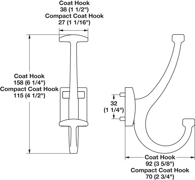 Black Closet Hook