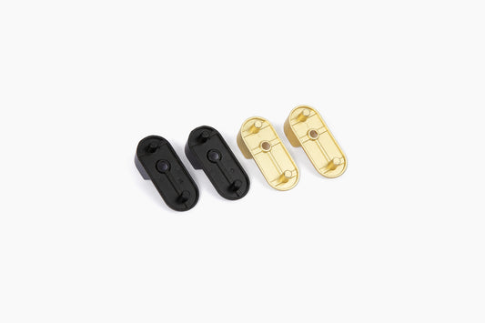 Oval Matte Aluminum Closet Rod End Supports