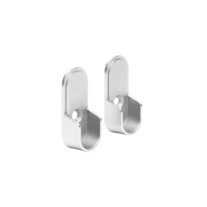 Oval Matte Aluminum Closet Rod End Supports