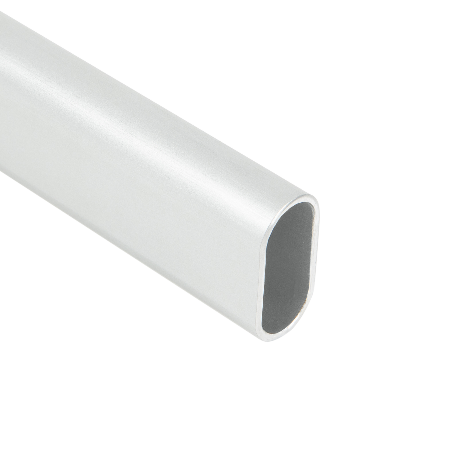 Oval Matte Aluminum Closet Rod