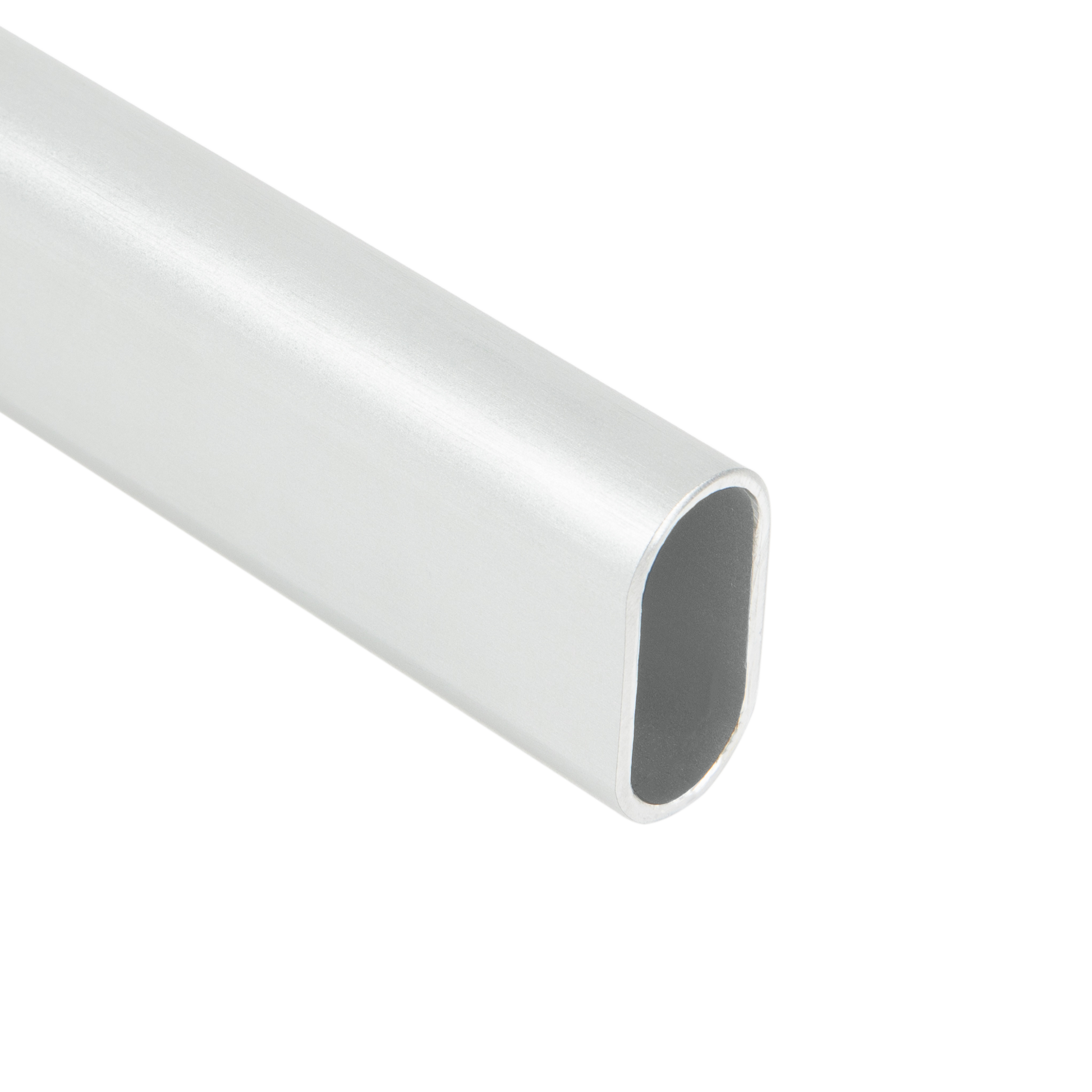 Oval Matte Aluminum Closet Rod