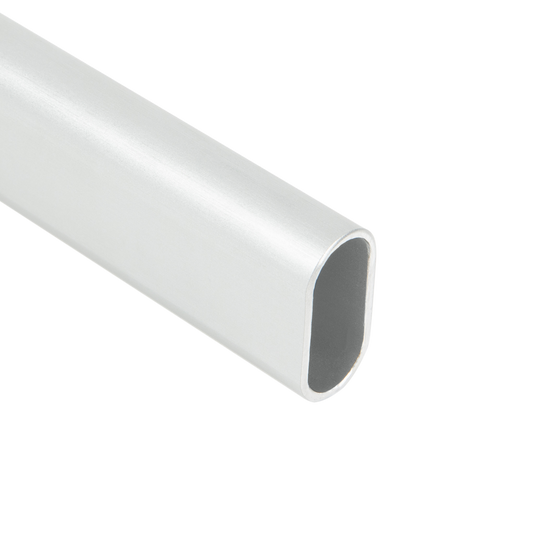 Oval Matte Aluminum Closet Rod