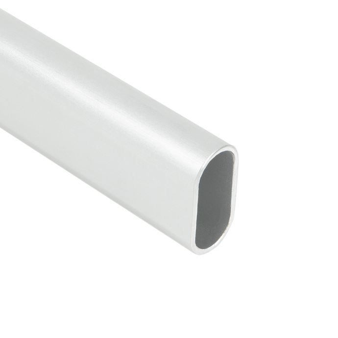 Oval Matte Aluminum Closet Rod