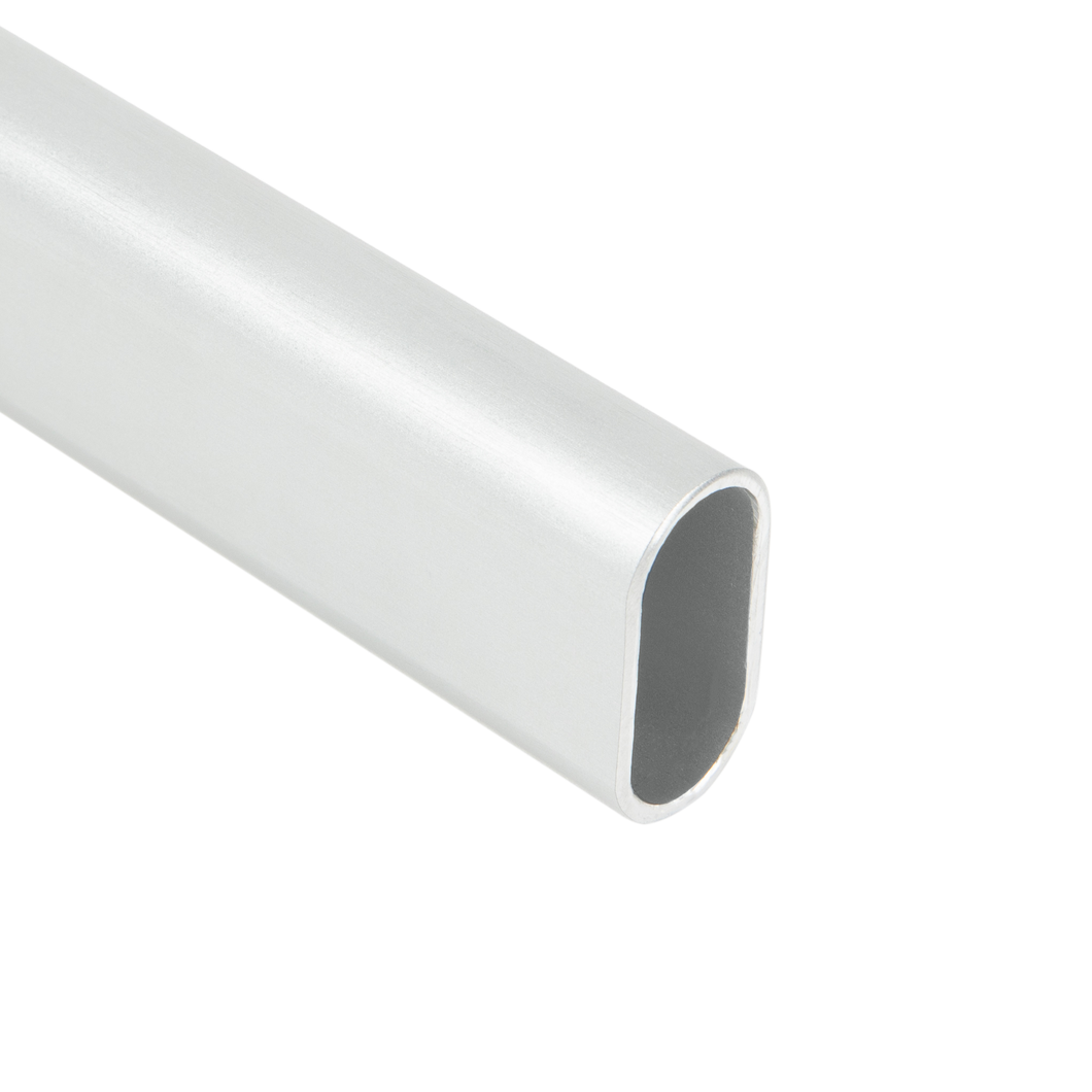 Oval Matte Aluminum Closet Rod