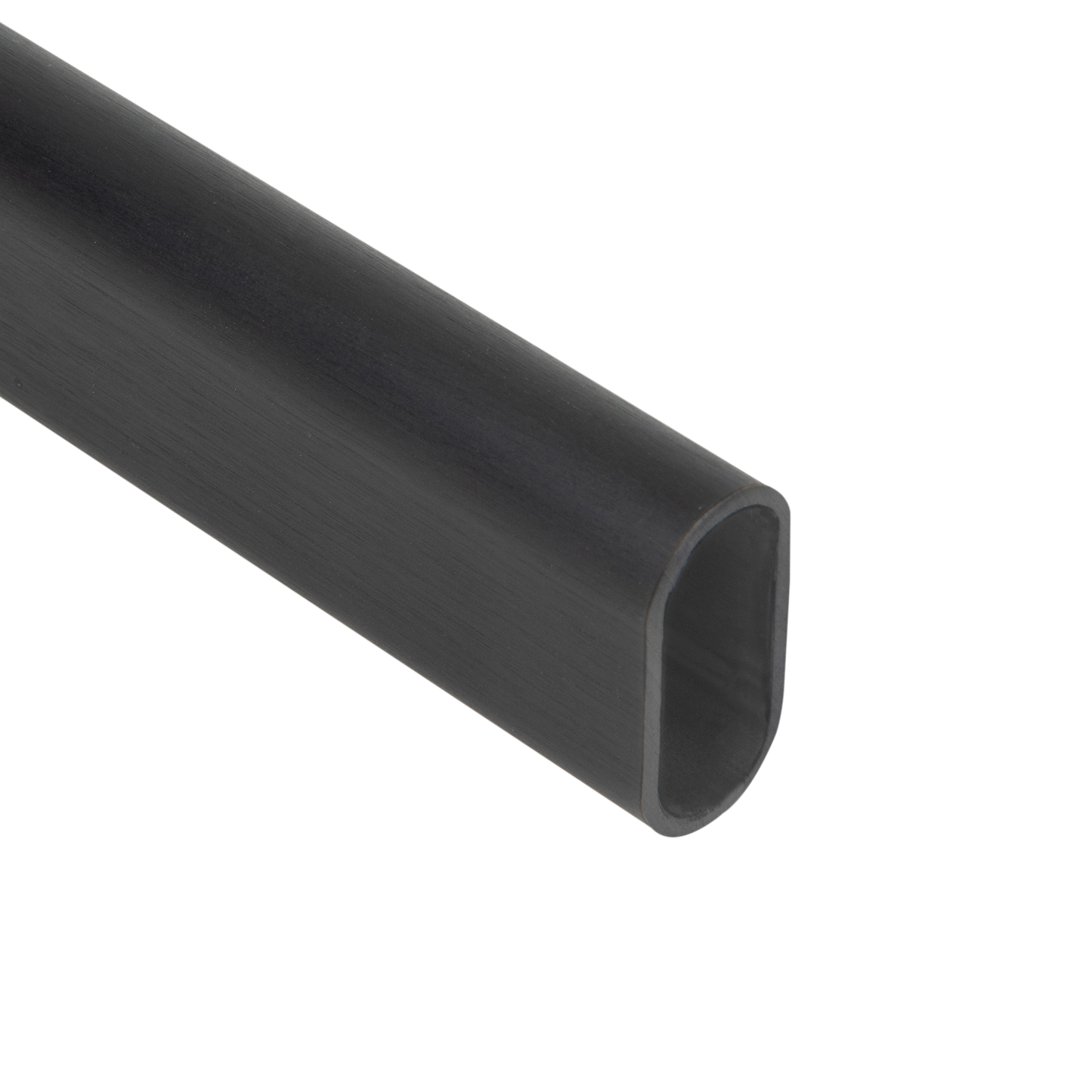 Oval Matte Black Closet Rod