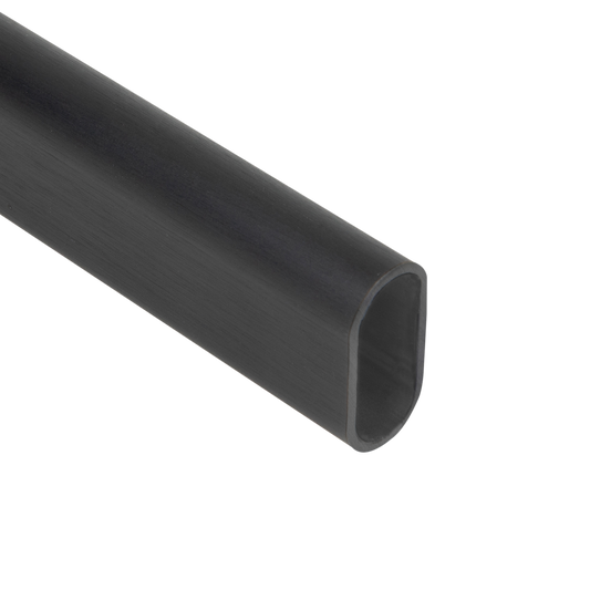 Oval Matte Black Closet Rod