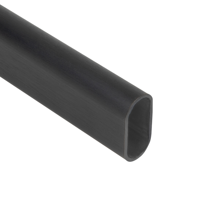Oval Matte Black Closet Rod