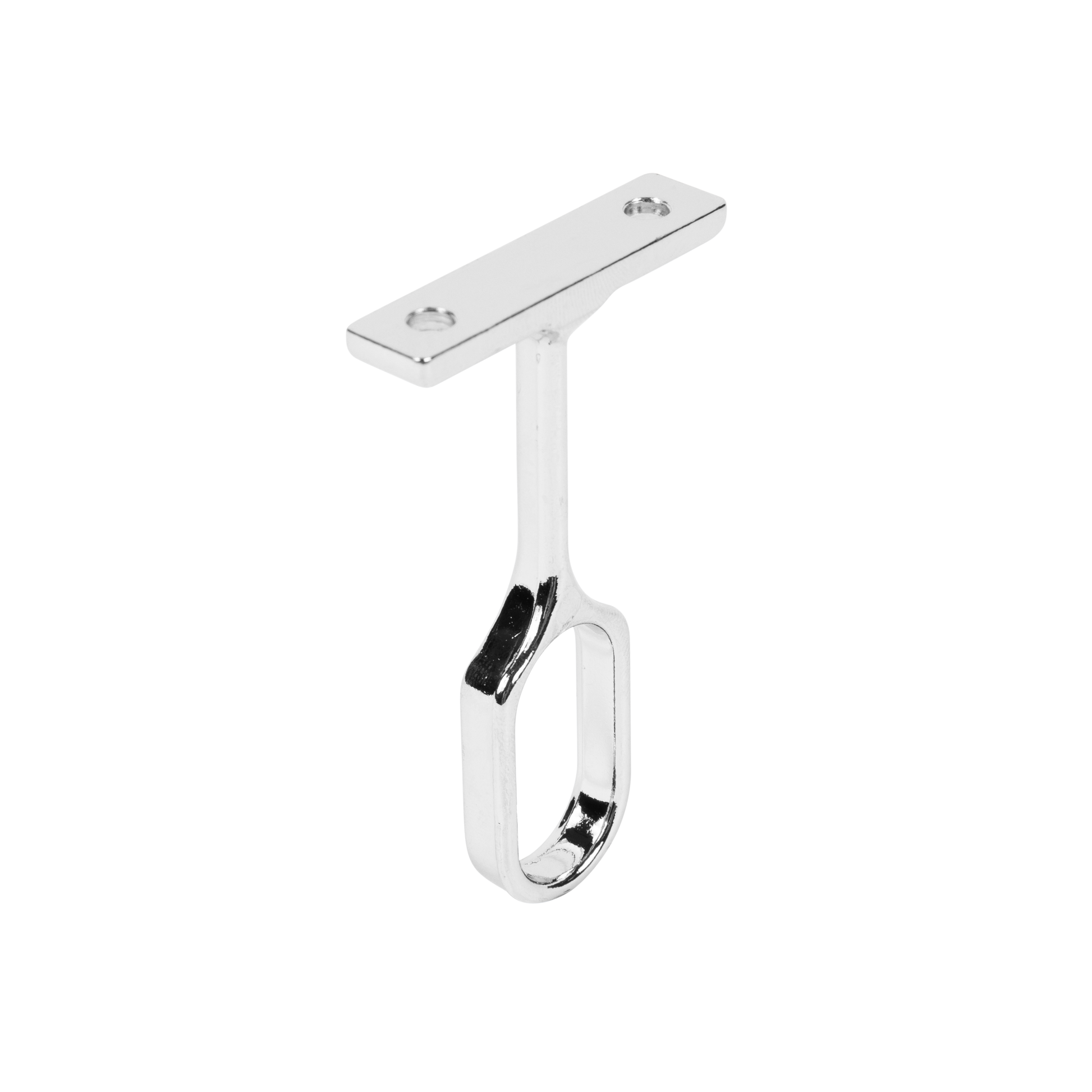 Oval Polished Chrome Closet Rod Center Support