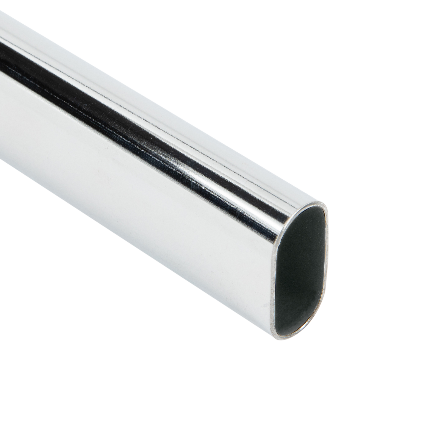 Oval Polished Chrome Closet Rod
