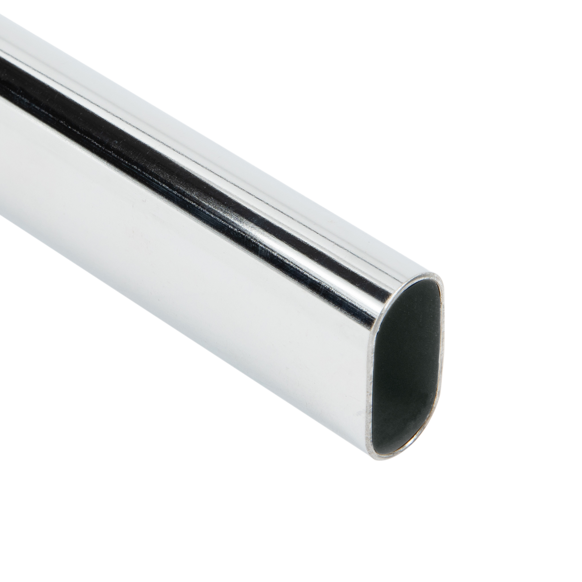 Oval Polished Chrome Closet Rod