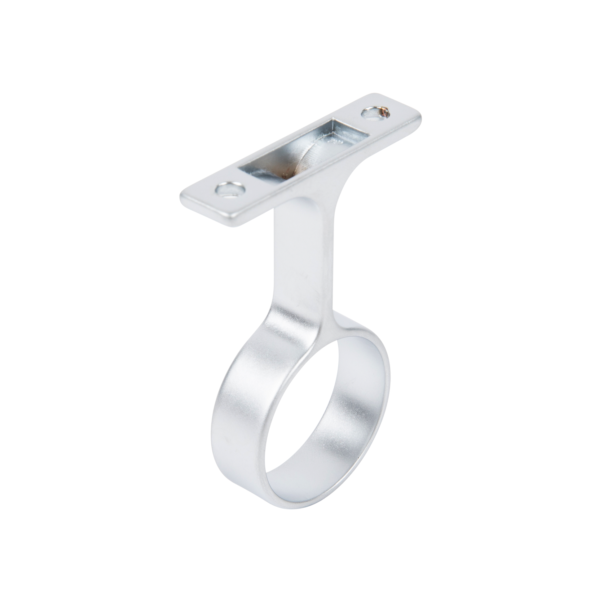 Round Matte Aluminum Closet Rod Center Support