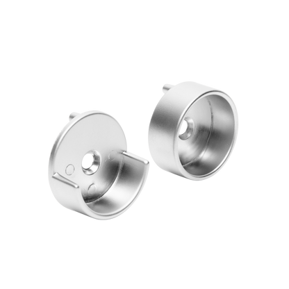 Round Matte Aluminum Closet Rod End Supports