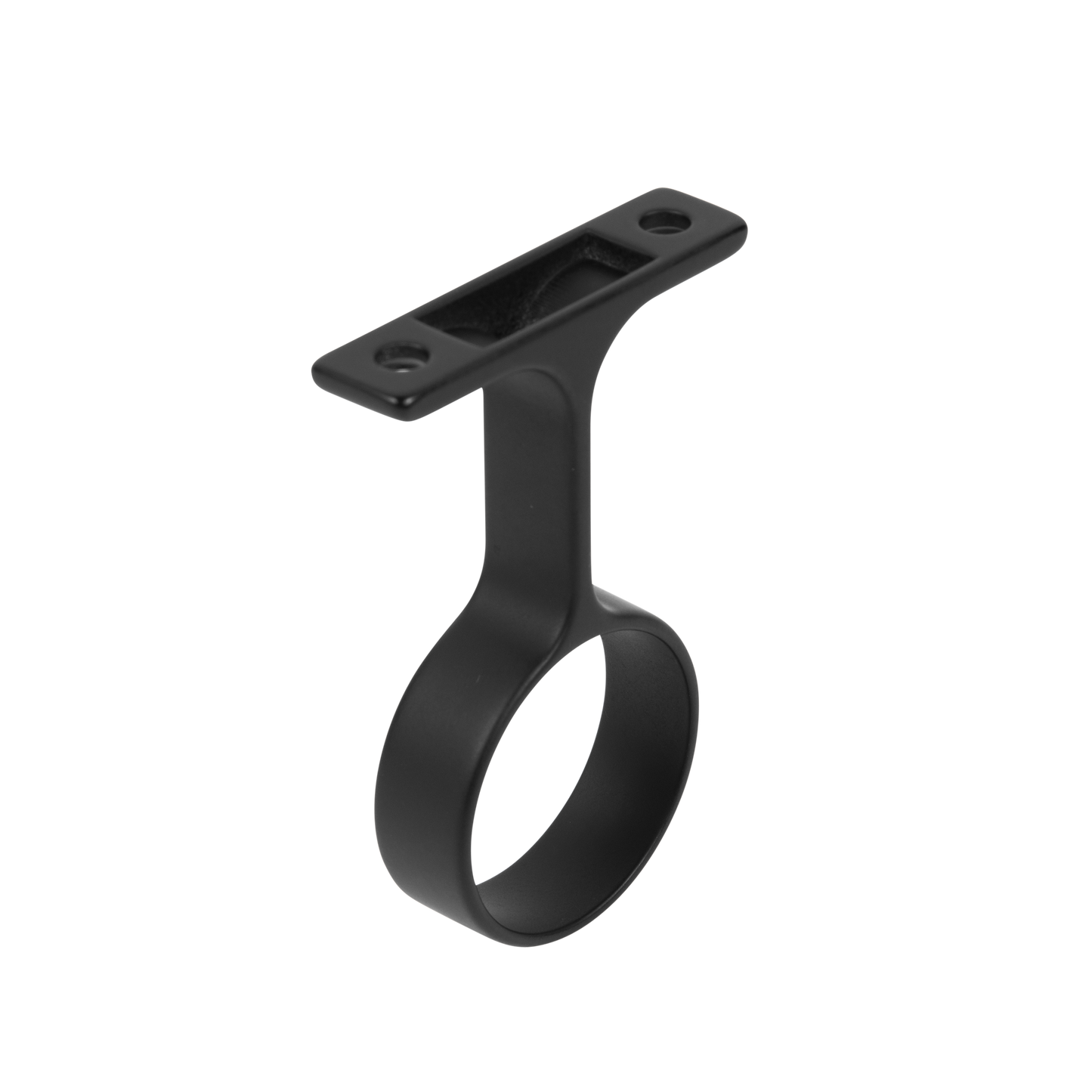 Round Matte Black Closet Rod Center Support