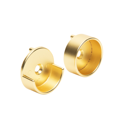 Round Matte Brass Closet Rod End Supports