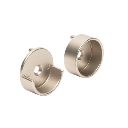 Round Matte Nickel Closet Rod End Supports