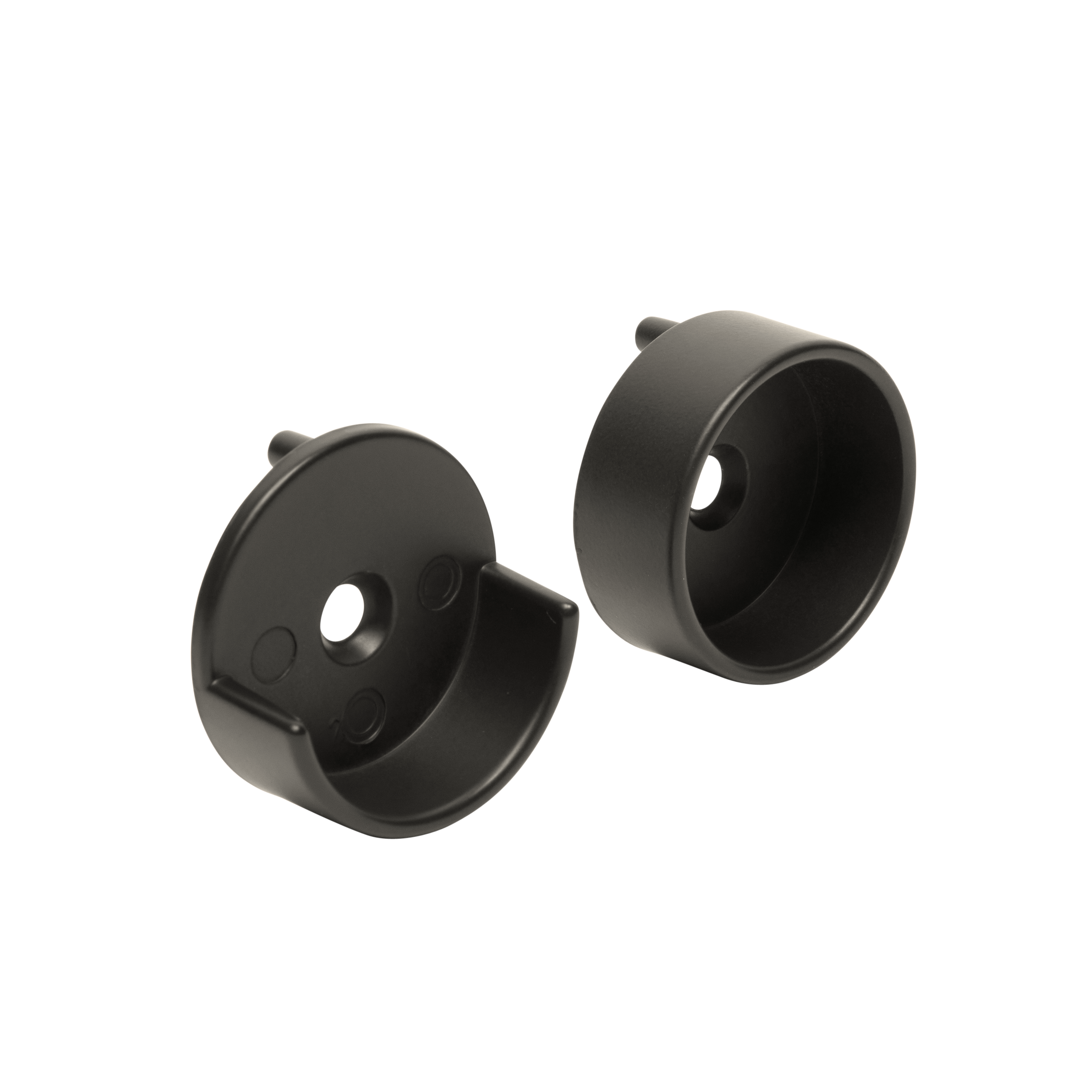 Oil-Rubbed Bronze Round Rod End Supports | Open/Closed Pair for 1-5/16 ...