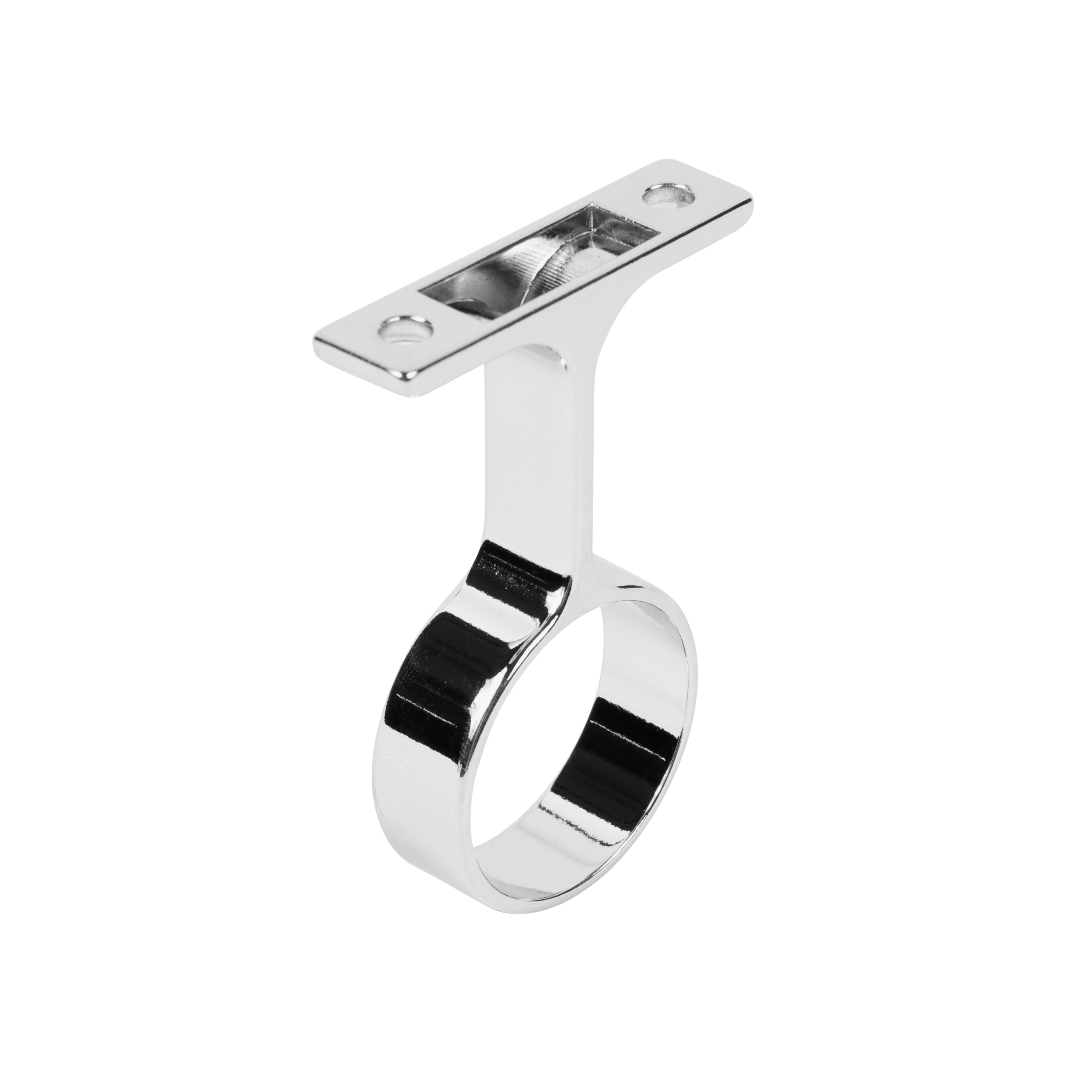 Polished Chrome Round Rod Center Support (1-5/16