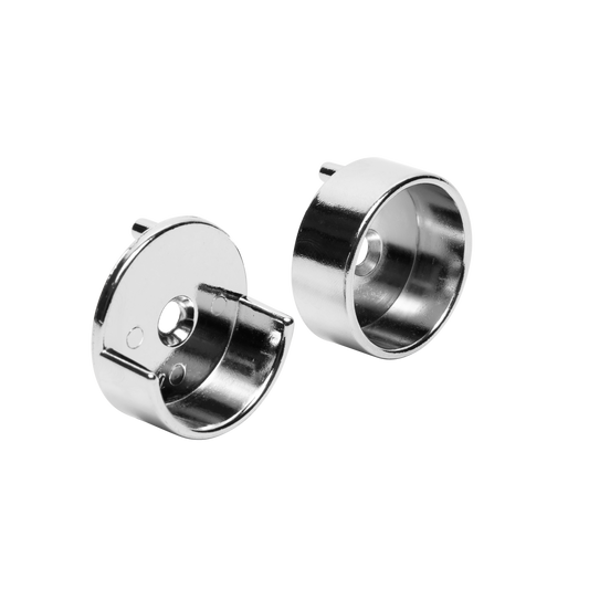 Round Polished Chrome Closet Rod End Supports